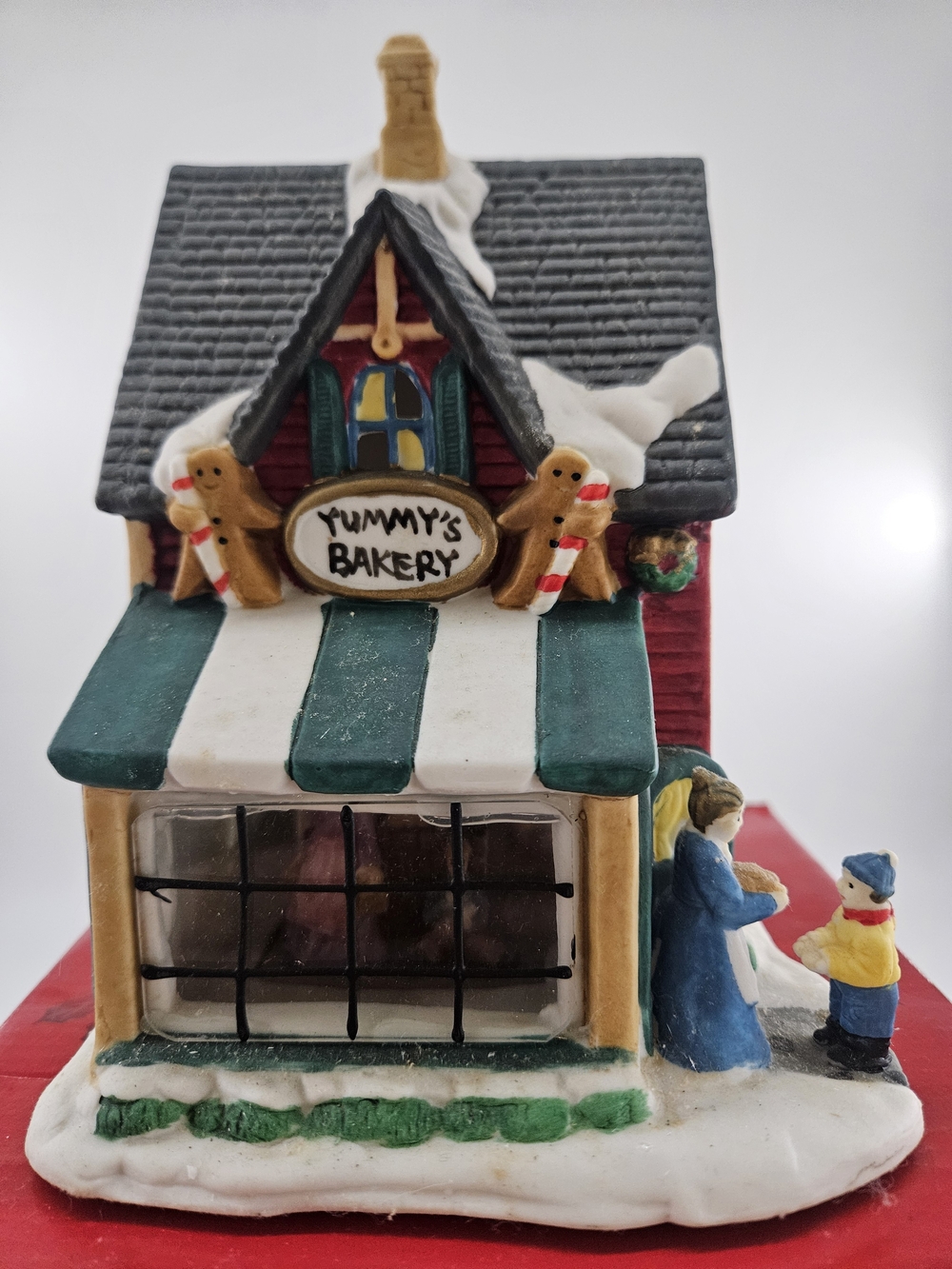 Santa's Trim Shoppe Porcelain Lighted Yummy's Bakery Shop Vtg